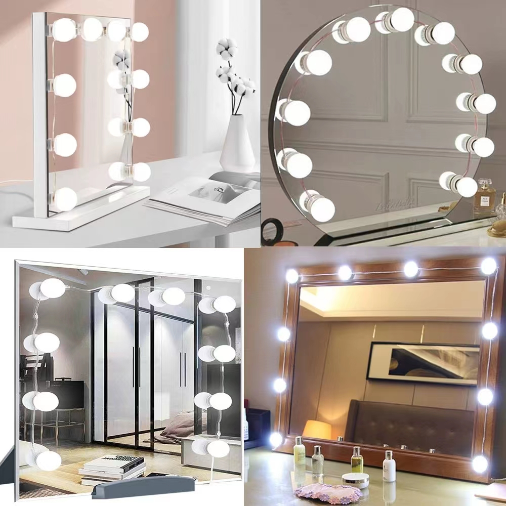 Beauty Makeup Desk - LED ضوء لصق مرآة ماكياج مصابيح