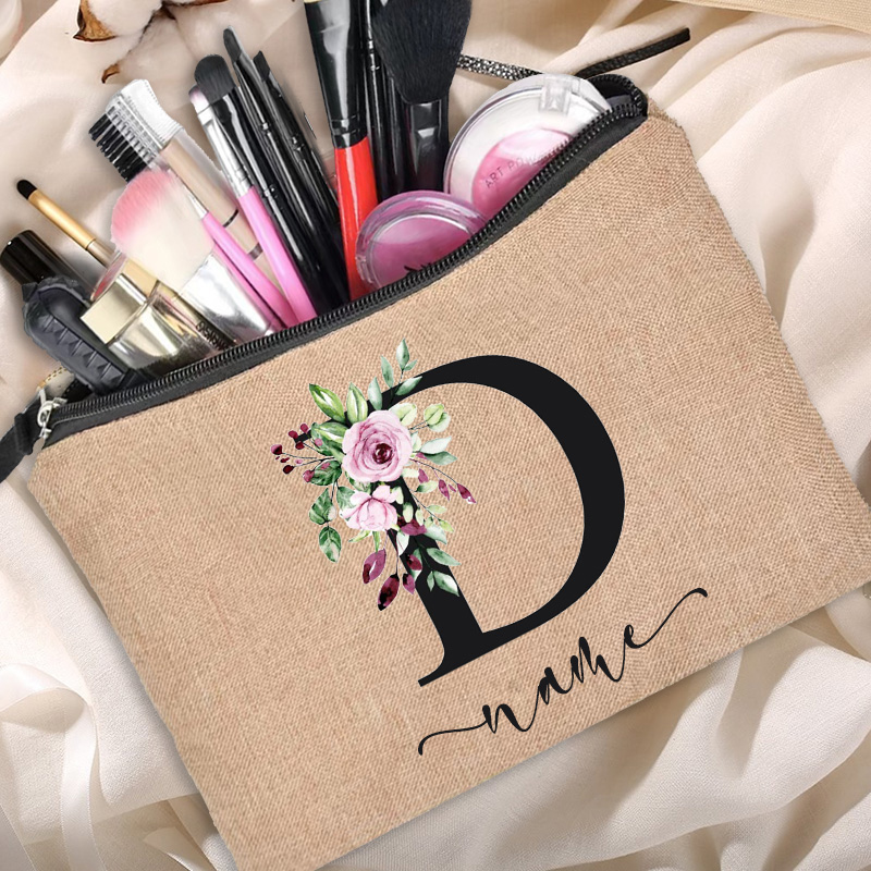 حقيبة ماكياج من الكتان مخصصة ش - مراجعة Beauty Makeup Names وسعره