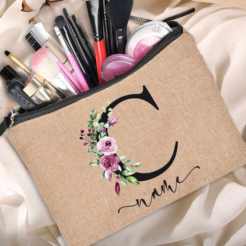 حقيبة ماكياج من الكتان مخصصة ش - مراجعة Beauty Makeup Names وسعره
