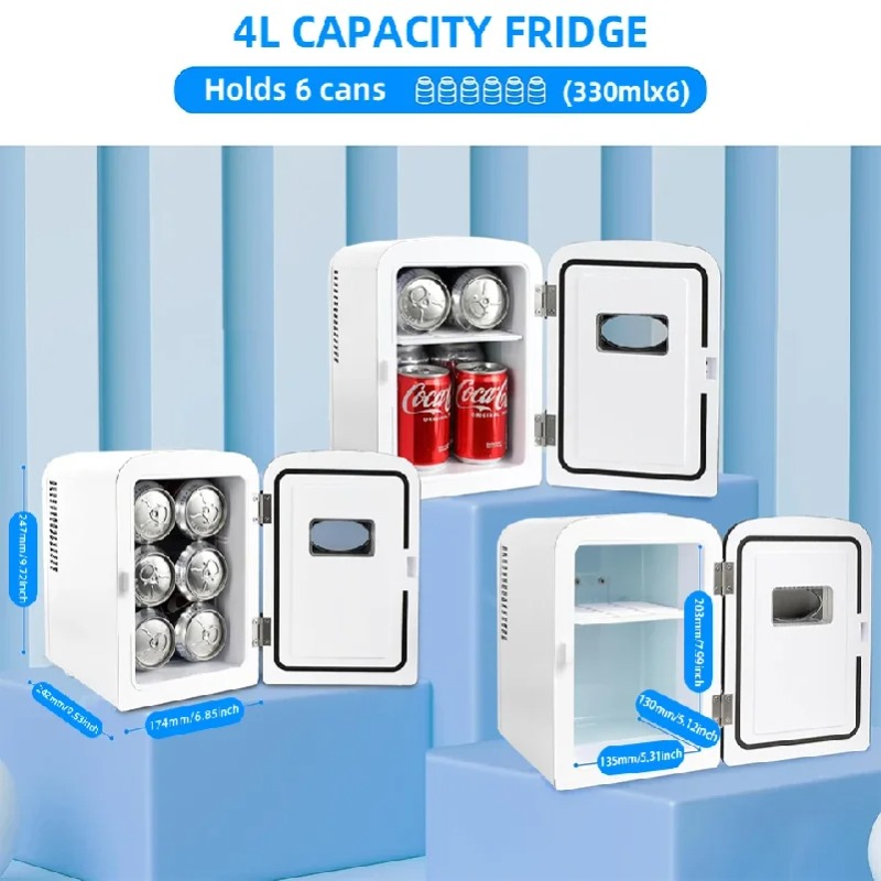ثلاجة تجميل محمولة صغيرة سعة 4 - مراجعة Beauty Makeup Fridge وسعره