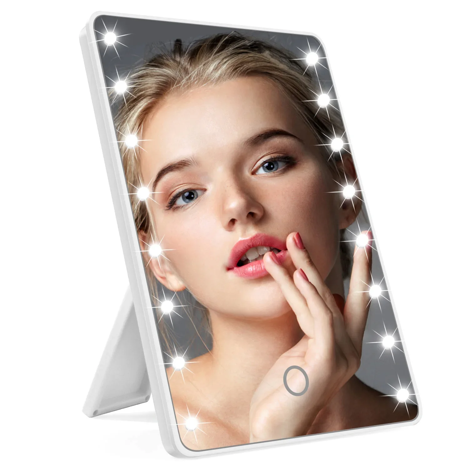 16 مرآة مكياج LED مع ضوء LED ي - مراجعة Beauty Makeup Desk وسعره