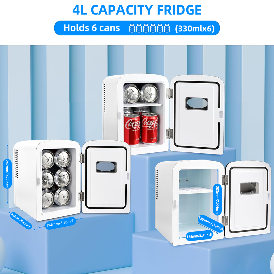 ثلاجة تجميل محمولة صغيرة سعة 4 - مراجعة Beauty Makeup Fridge وسعره