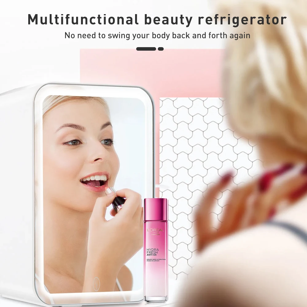 ثلاجة تجميل صغيرة سعة 4 لتر مع - مراجعة Beauty Makeup Fridge وسعره