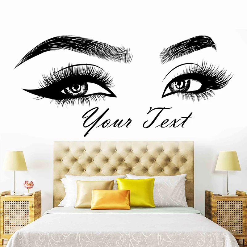 ملصق حائط من الفينيل لصالونات  - مراجعة Makeup Is Beauty Quotes وسعره
