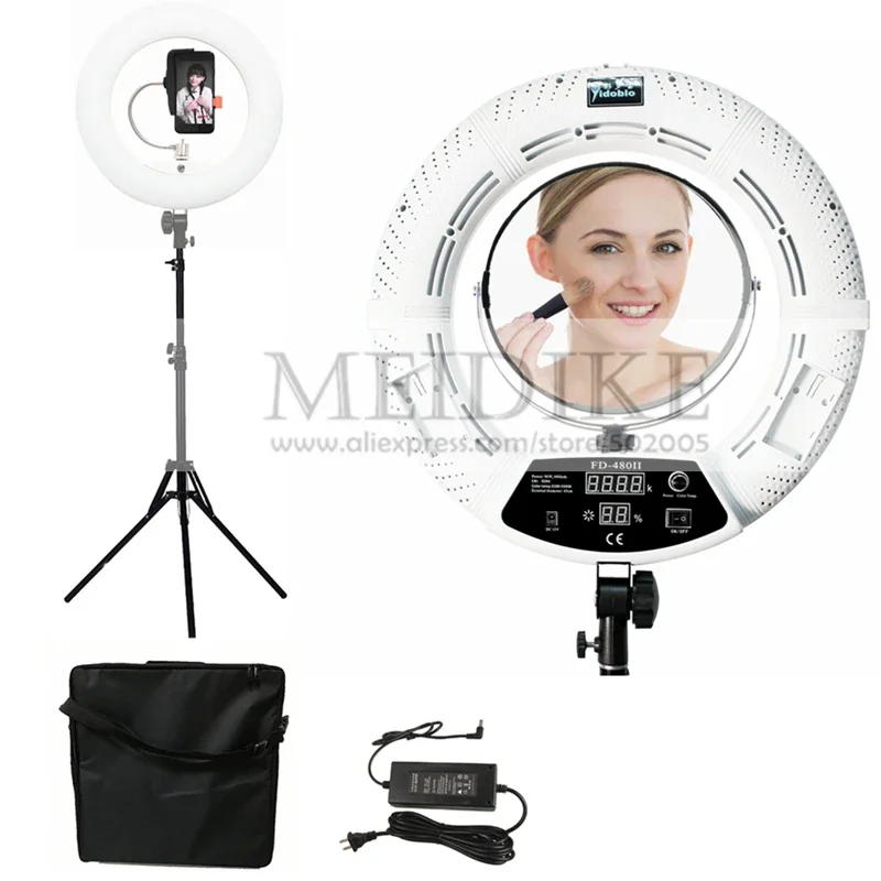إضاءة حلقية يدوبلو 96 واط FD-4 - مراجعة Beauty And Makeup Studio وسعره