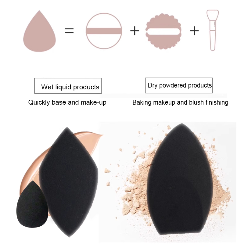 قطعتان من إسفنجة التجميل السود - مراجعة Beauty Makeup Desk وسعره
