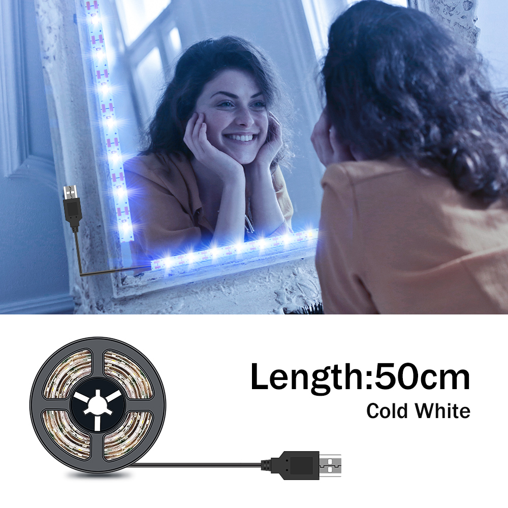 DC5V LED مرآة لوضع مساحيق التج - مراجعة Beauty Makeup Desk وسعره