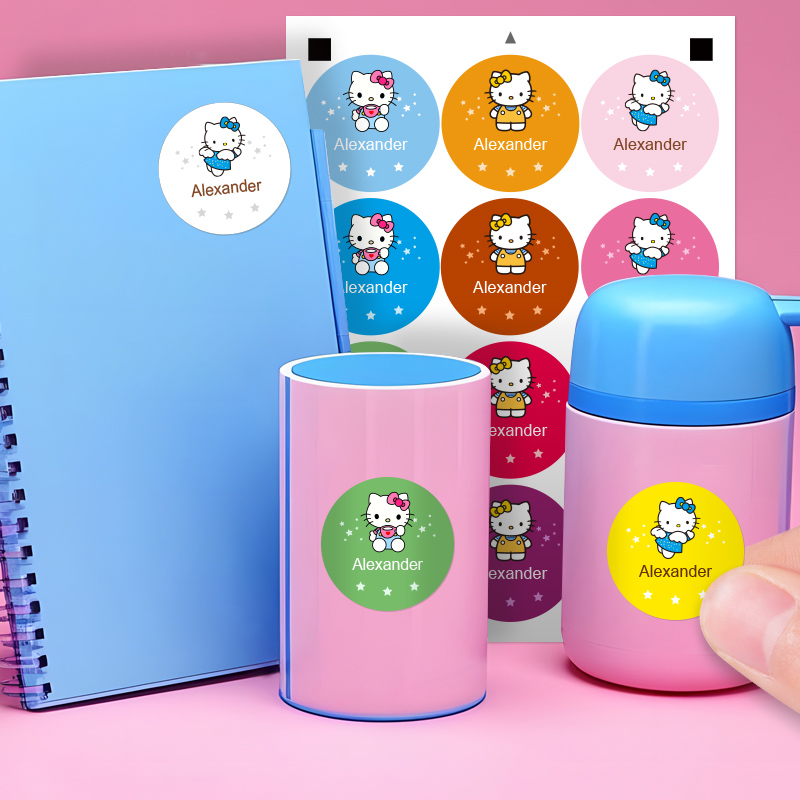 ملصقات اسم Hello Kitty المخصصة - مراجعة Beauty Makeup Names وسعره