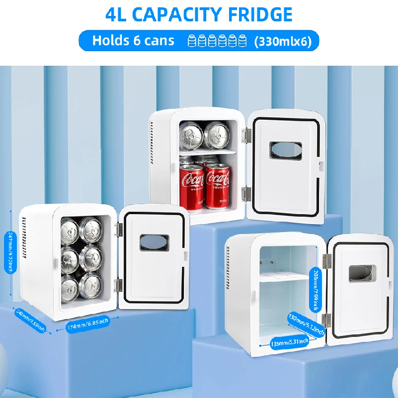 ثلاجة تجميل محمولة صغيرة سعة 4 - مراجعة Beauty Makeup Fridge وسعره